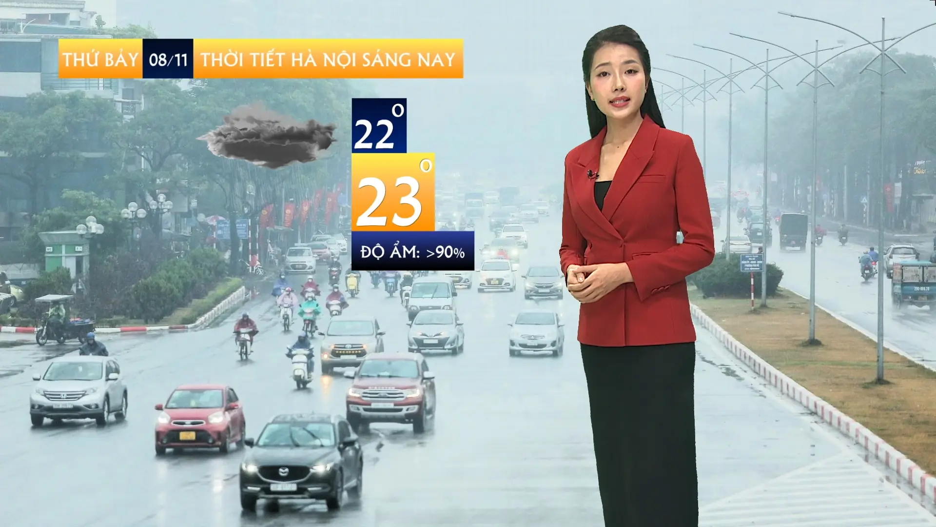 Dự báo thời tiết sáng | 08/11/2025